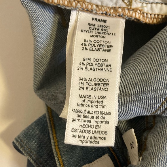 Frame Denim Jeans Le High Skinny Like New Size 24 - Picture 12 of 16